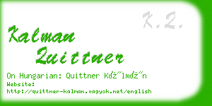 kalman quittner business card